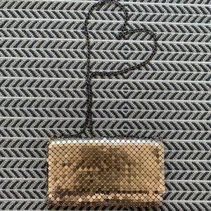 Vintage vegan gold clutch